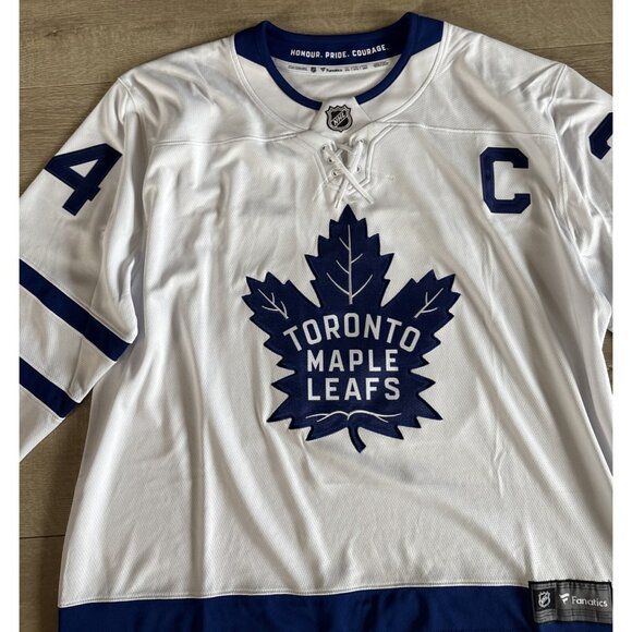NEW Fanatics Auston Matthews Toronto Maple Leafs Breakaway Jersey 2XL NWT White - Picture 7 of 9